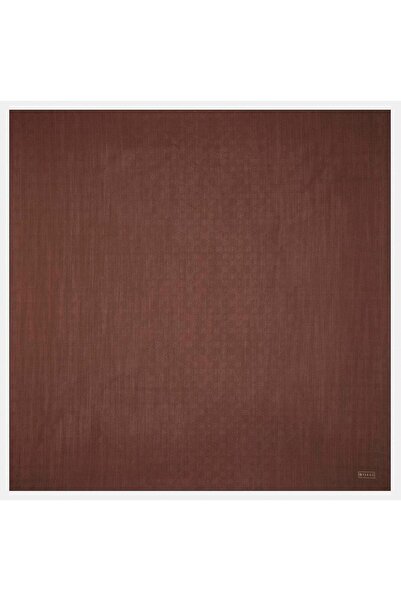 Vakko Eșarfă din mătase din bumbac monogramă 3000655-Roșu maro