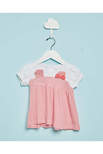 REDTAG بلوزة مخططة باللونين الأبيض والوردي للبنات الرضع