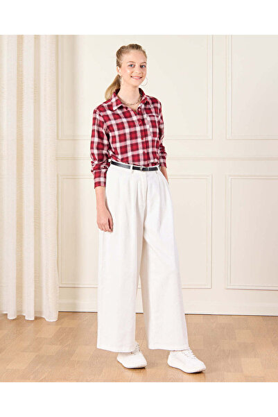 REDTAG Senior Girls Red Checkered Shirt