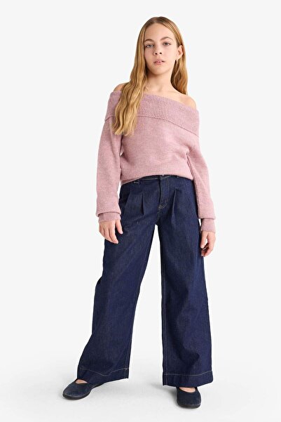 DeFacto Girl's Wide Leg Wide Leg Jean Pants G4428A825Au