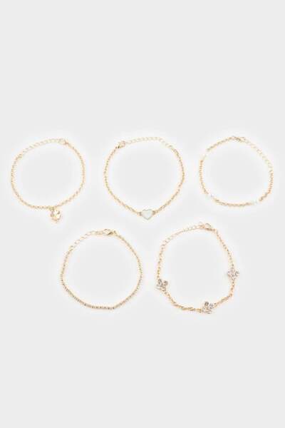 DeFacto Kadın 5li Gold Bileklik F7718AXNS