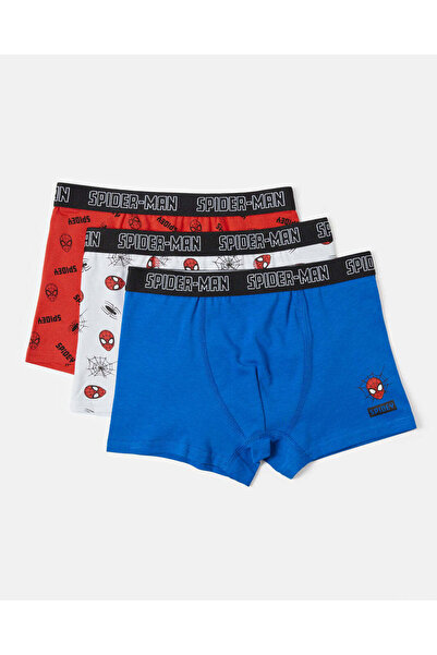 REDTAG Boys Assorted Spider Man Boxer Brief Pack (Set Of 3)