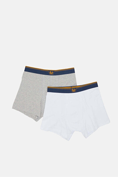 REDTAG Men Grey And White Hipster Set (Pack Of 2)