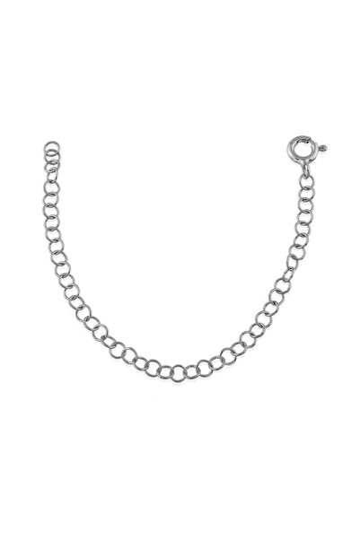 Silveranka 925 Ayar Gümüş 10 cm Uzatma Zinciri ( Kolye, Bileklik,Halhal ve Şa...
