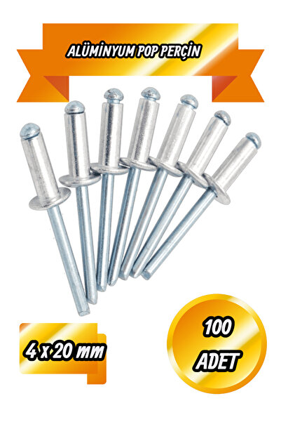 BRATİ HAND TOOLS 4x20 Pop Perçin Alüminyum Pop Perçim 100 Adet