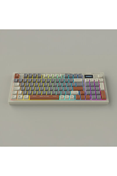 Everest Kb-79 Silent Pro Gri Mavi-Gri-Kahve Sessiz Rgb Q Membrane Oyuncu Klavyesi Kablolu
