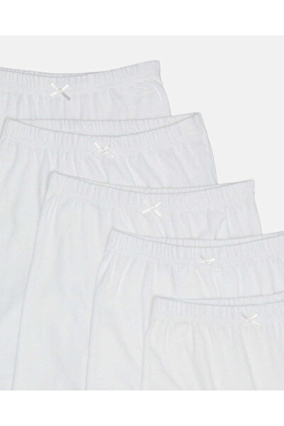REDTAG Senior Girls White Solid Boxer Brief Set (Pack of 5)