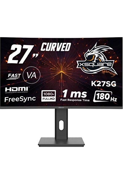 Dexim 27" Dmt008 Fhd 180Hz 1Ms Hdmı+Dp K27Sg Freesync Adaptive Sync Curved Va...