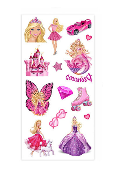 Le Mabelle Pink Princess Themed Girl's Tattoo Set