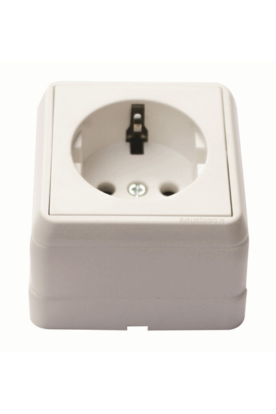 Mutlusan Bron Surface Mounted Grounded Socket White (2160 100 0201)