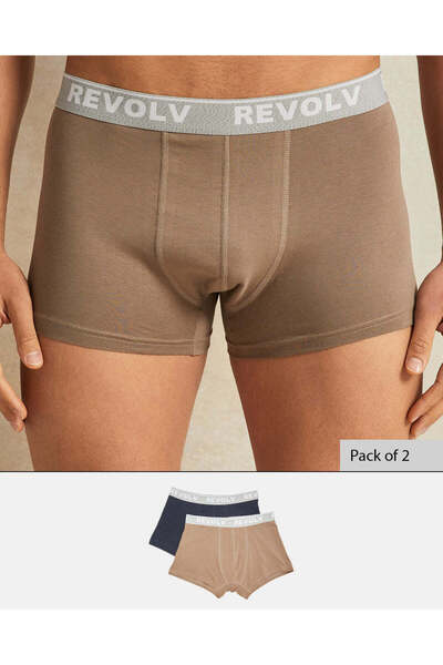 REDTAG Men Plain Brown Hipster Set (Pack Of 2)