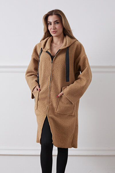 DPARİS Дълга яке с качулка и два джоба