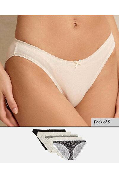 REDTAG Women Assorted Bikini Brief Set (Pack of 5)