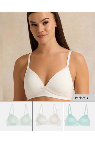 REDTAG مجموعة حمالات صدر مريحة بدون أسلاك للنساء (عبوة من 3 قطع)