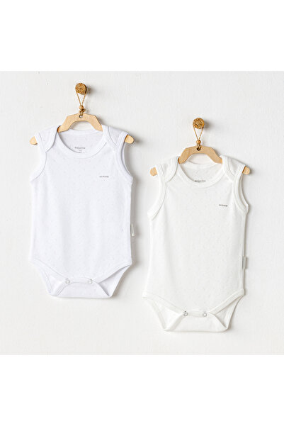 andywawa Ac25553 Baby Body 2 Pcs Sleeveless Jacquard Basic Body