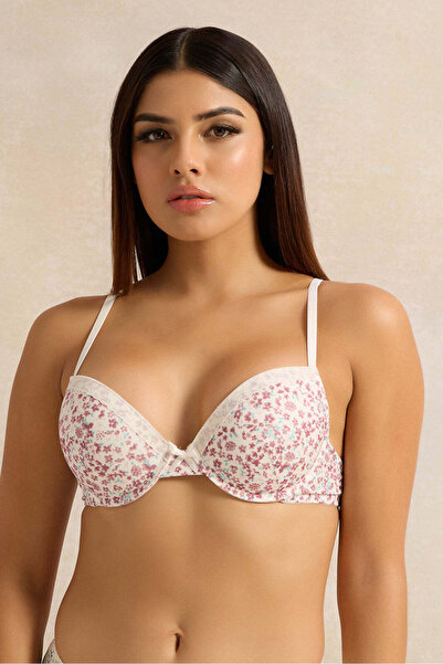 REDTAG Women Assorted Printed Push Up Bra (Pack of 3)
