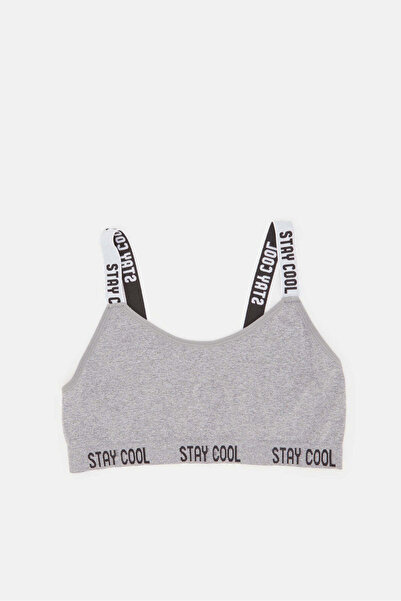 REDTAG Senior Girls Grey And Black Non-Padded Bra (Pack of 2)