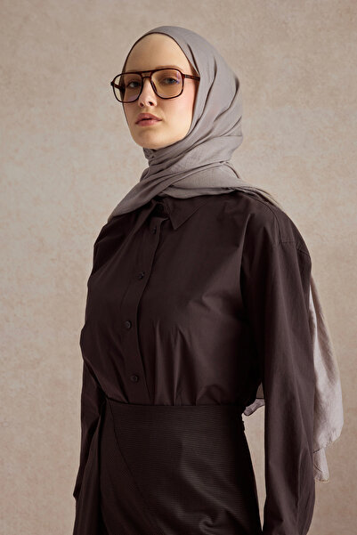 Qef Organic Crash Shawl Ashy Gray