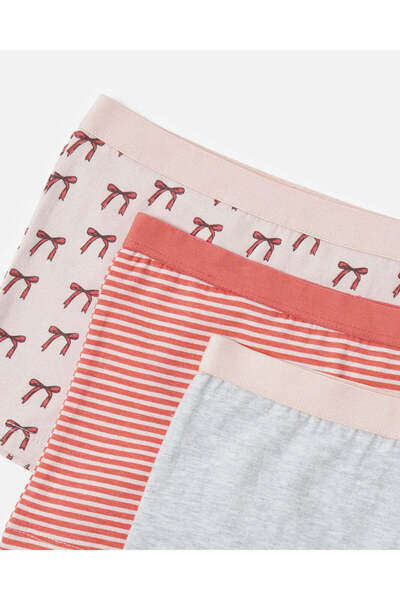 REDTAG Girls Assorted Printed Boxer Set (Pack of 3)