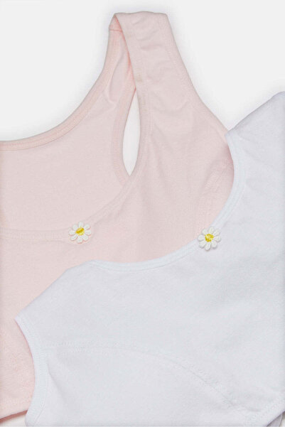 REDTAG Senior Girls White And Pink Padded Bra (Pack of 2)