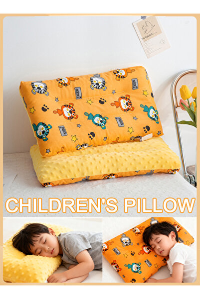 Generic Children's Cartoon Pillow Core Cotton 30*50cm Pillowcase Included, Machine Washable Soft/Breathable