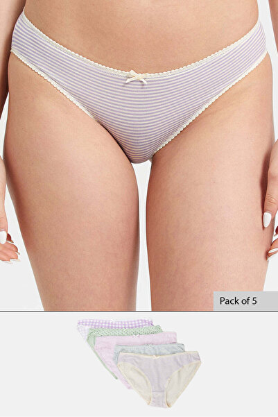 REDTAG Women Assorted Bikini Brief (Pack Of 5)