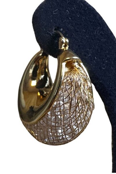 Uretti - Irem 3914 Thin Wire Knitted Zircon Stone Basket Earrings