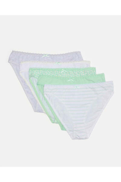 REDTAG Women Assorted High -leg Brief Set (Pack of 5)