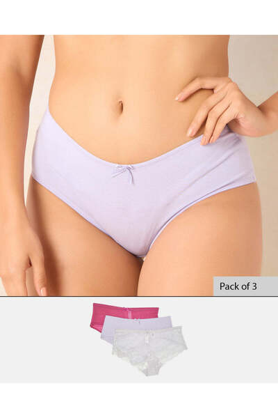 REDTAG Women Assorted Boy Leg Brief ( Pack Of 3)