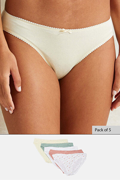 REDTAG Women Assorted Bikini Brief Set (Pack of 5)