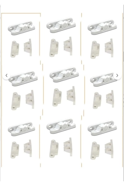Günalp Pvc Aksesuar قفل نافذة باب من البي في سي باللون الأبيض