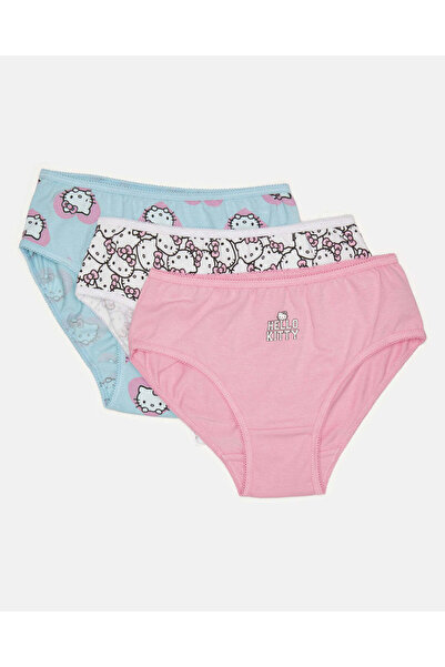 REDTAG Girls Assorted Hello Kitty Print Brief Set (Pack of 3)