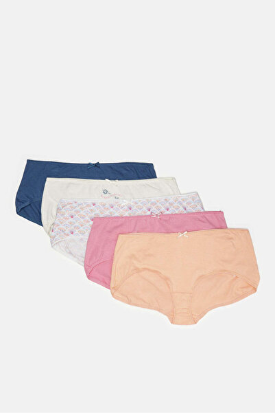 REDTAG Women Assorted Print Boyleg Brief Set (Pack of 5)