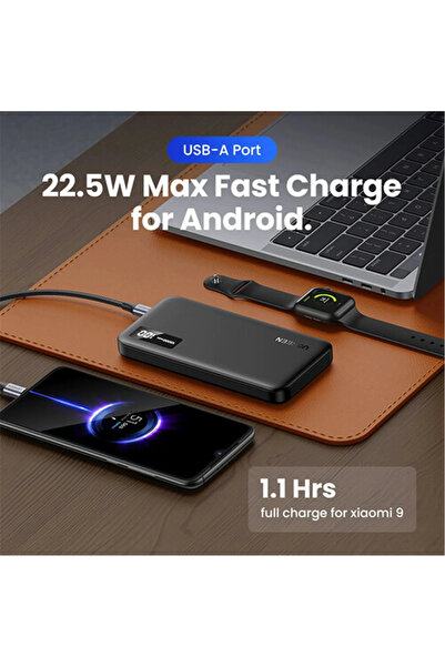 Ugreen PowerBank Two-Way Fast Charging USB-C Port and USB Port 10000mAh - Black