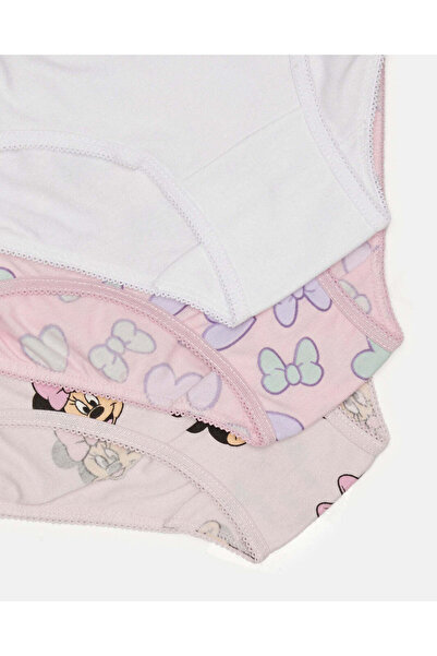 REDTAG Girls Pink And White Minnie Mouse Print Brief (Pack of 3)