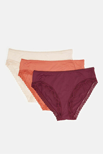 REDTAG Women Assorted High Leg Brief Set (3 Piece)