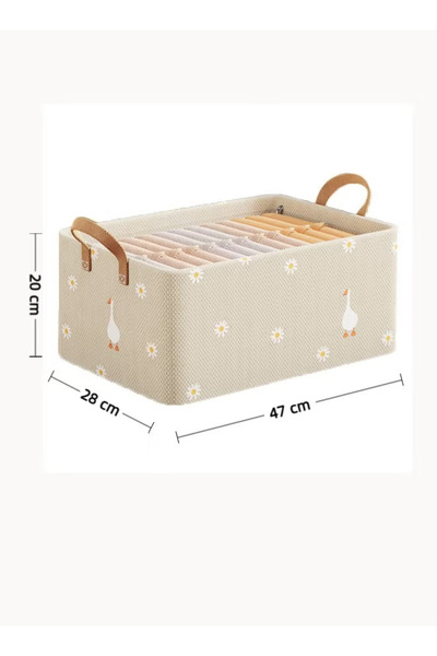 Generic Foldable Clothes Storage Box with Handle, Large Capacity, Portable, Steel Frame Support