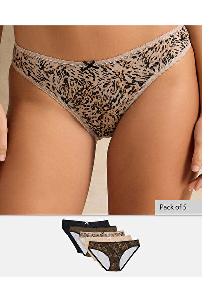 REDTAG مجموعة بيكيني نسائية متنوعة (عبوة من 5 قطع)