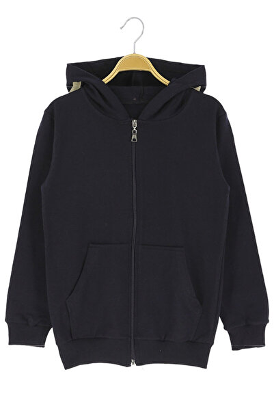 CRASSİ Erkek Çocuk Hırka Arkası Baskılı 2 Iplik Şardonlu