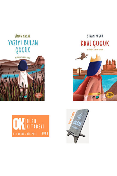 FOM Kitap Yazıyı Bulan Çocuk - Kral Çocuk / Sinan Yaşar - 2 kitap set (TELEFO...
