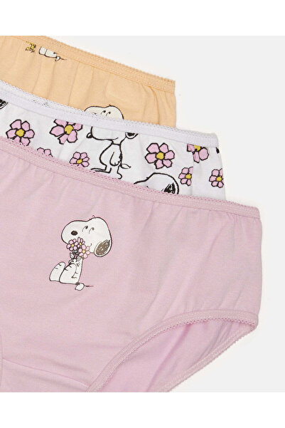 REDTAG Girls Snoopy Print Brief Set (Pack of 3)