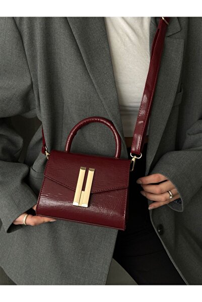 Adox Çanta حقيبة يد وكتف نسائية من موديل LILY باللون العنابي