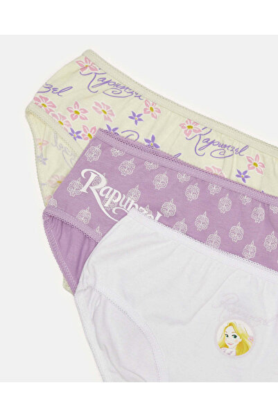 REDTAG Girls Assorted Rapunzel Print Brief Set (Pack of 3)