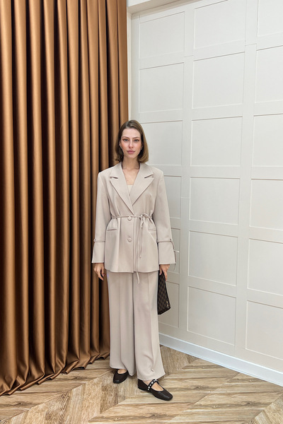 Stilife Σετ μπουφάν με λεπτομέρεια κορδόνι πέτρα