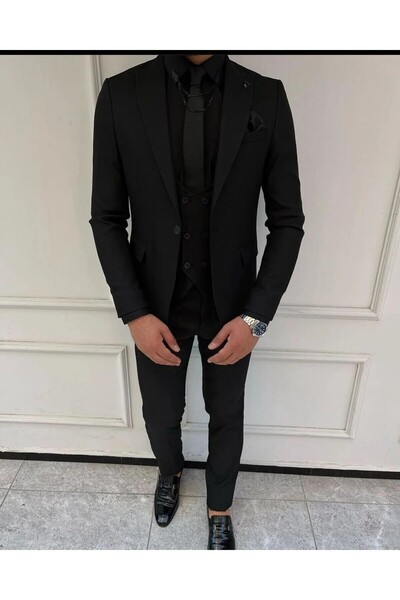 sarprun fashion Slim Fit Oblek do vesty Slim Fit