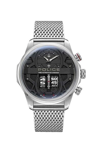 Police ساعة يد رجالية أنالوج دائرية الشكل من الفولاذ المقاوم للصدأ PEWJG00065...