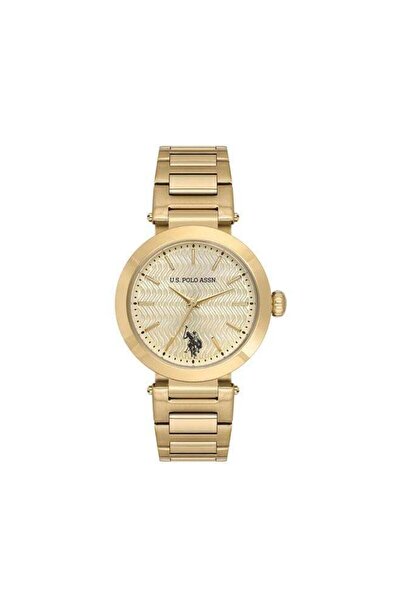 U.S. Polo Assn. Novelties 34mm Women's Watch with Gold Dial & Stainless Steel...