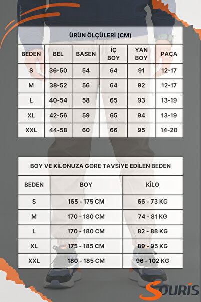 Souris Men's Stone Color Jogger Pants Relaxed Fit Cotton Elasticated Leg Drawstring