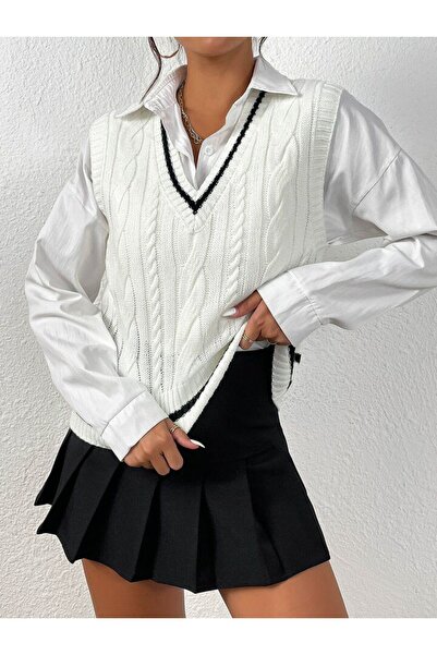 ATE ÖZGÜNEŞ TRİKO TEKSTİL Trend Women's Tricot Knitted Sweater