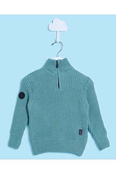 REDTAG Infant Boys Green Half Zip Pullover